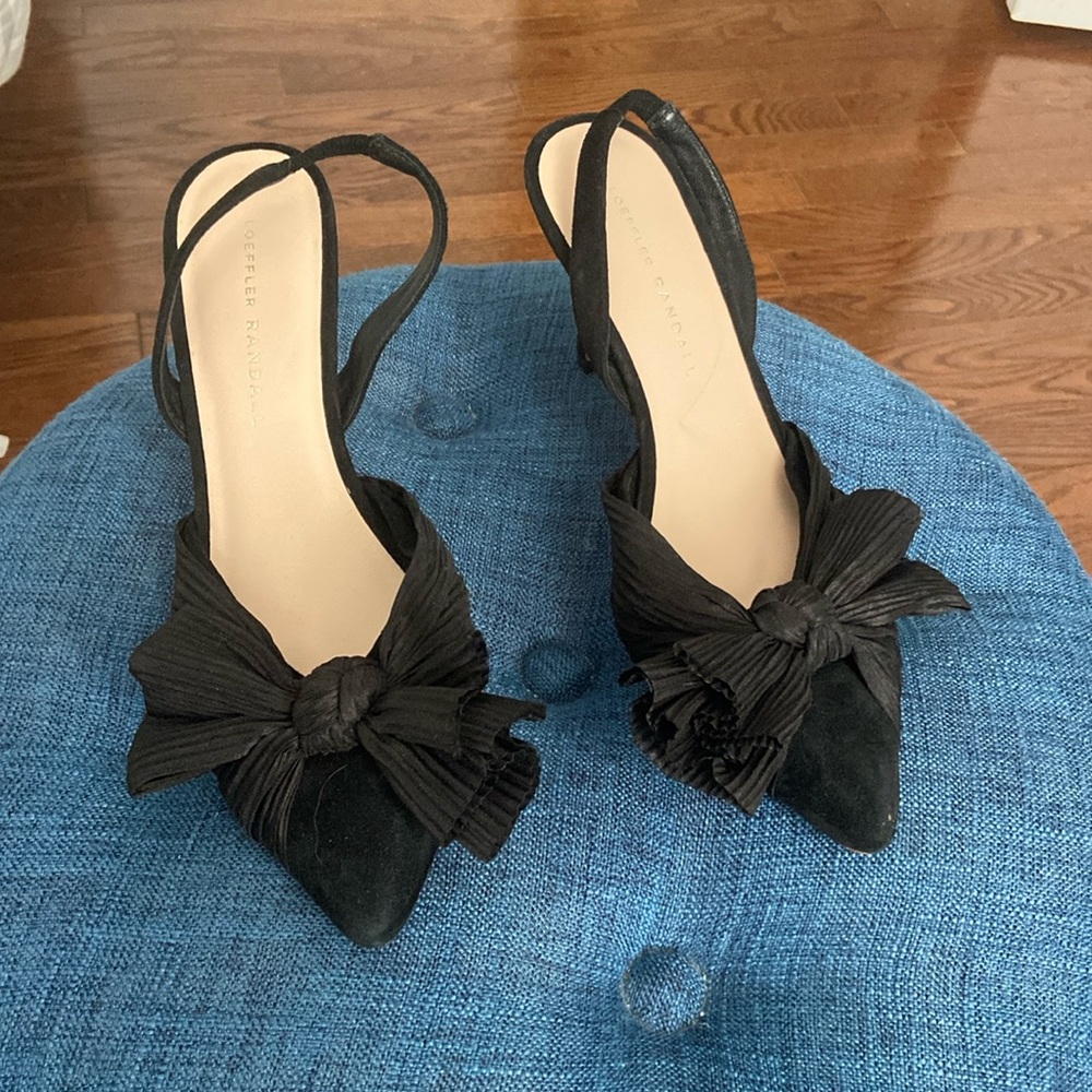 Loeffler Randall Black Sling Backs heels